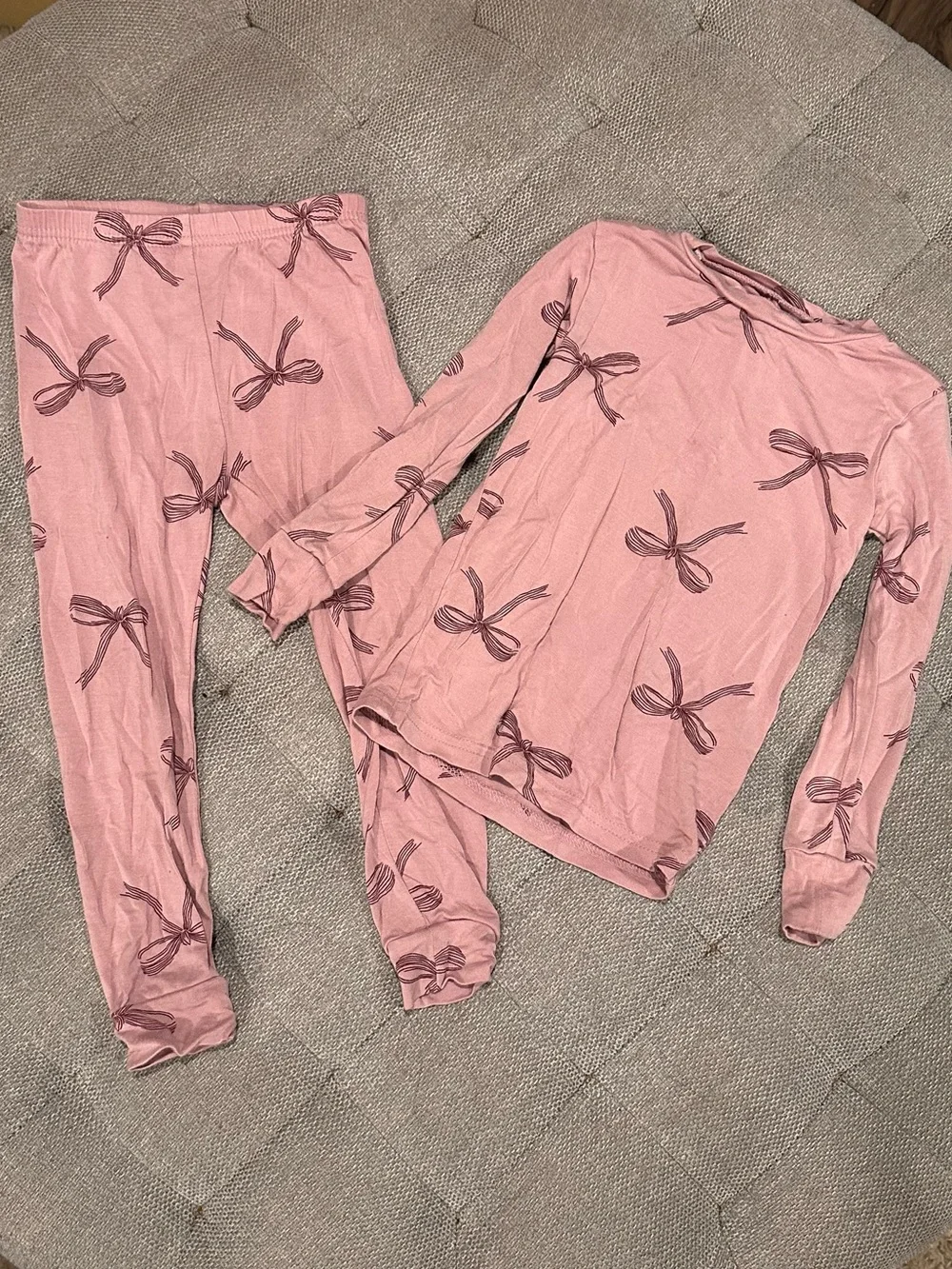 Carters Pink Bow Print Pajama Set